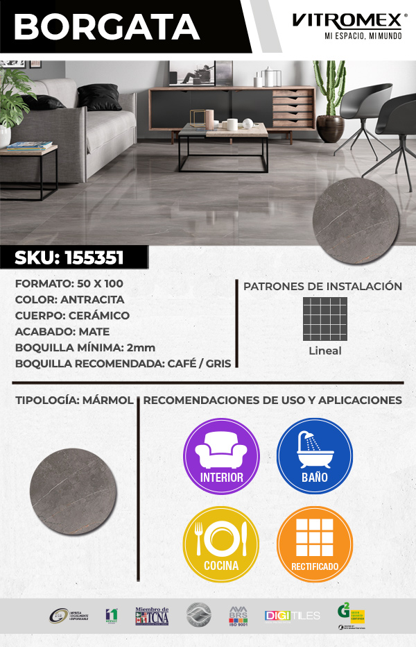 Piso Borgata Vitromex